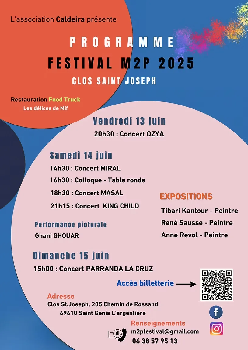 Affiche officielle du programme du Festival M2P 2025